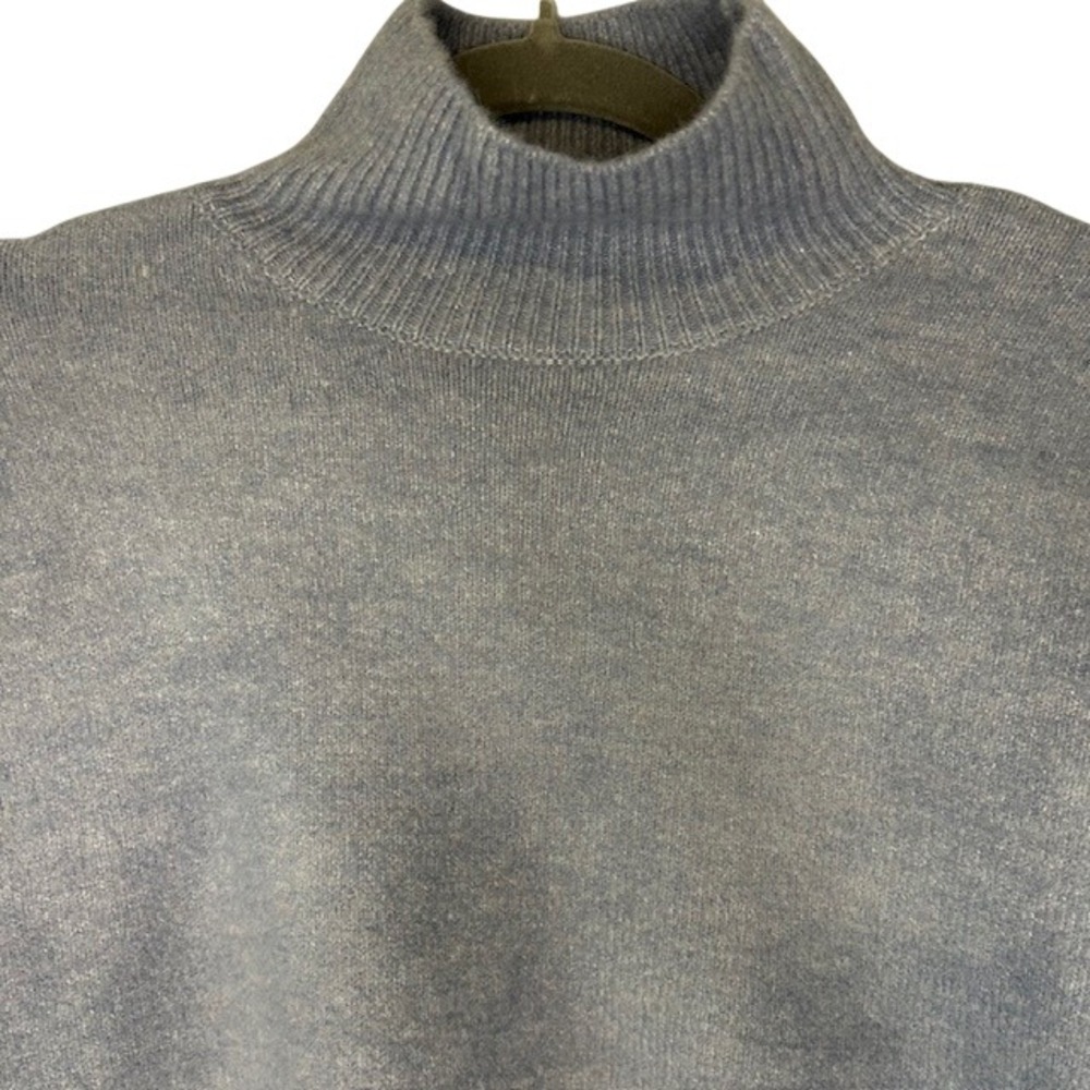 Truth by Republic Blue Wool Blend Mock Neck Sweater Womens New